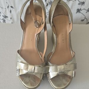 Ivanka Trump, Metallic Gold Espadrilles, Sz 8.5